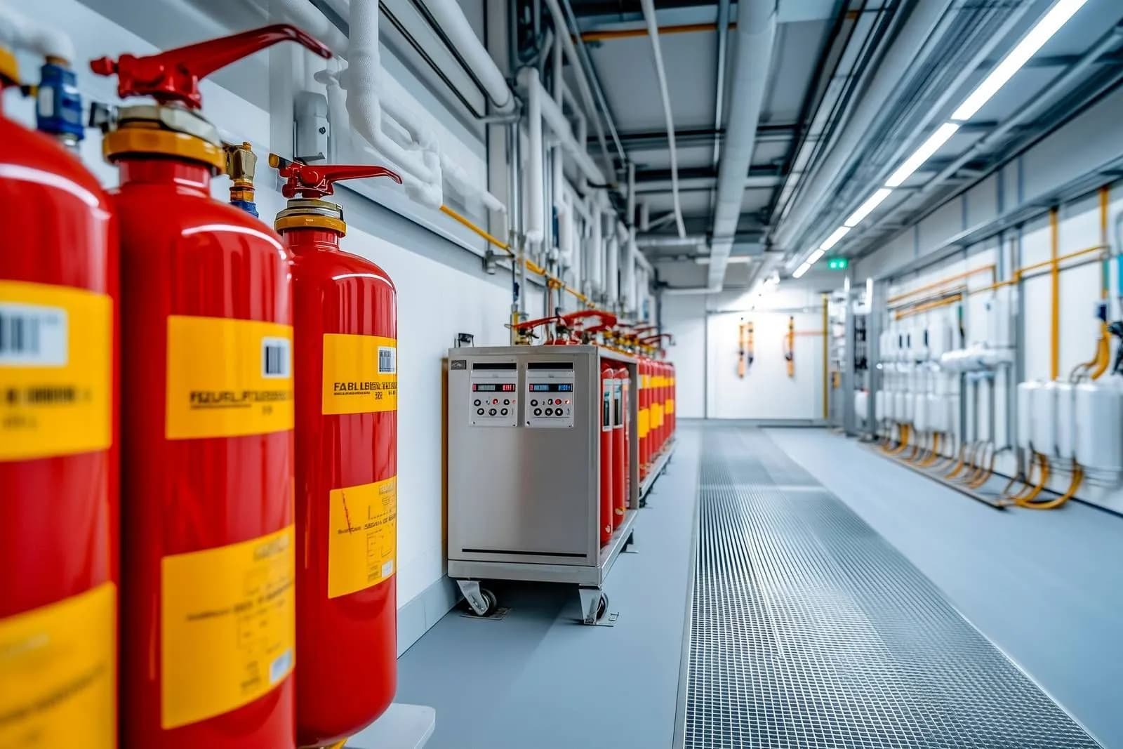 Automatic extinguishing system in action